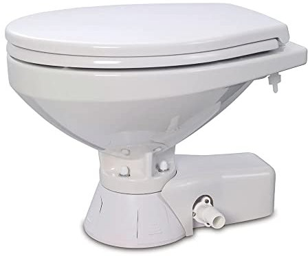 Jabsco 37045-4094 Quiet Flush Electric Marine Toilet Solenoid Regular Bowl 24 Volt Boating Head