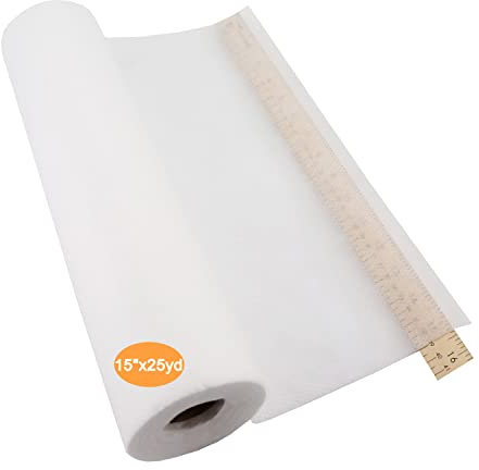 New brothread No Show Mesh (Unsichtbare Masche) Maschinen Stickvlies 15x25Yd (38cmx23M) Rolle - Leicht Gewicht 50gm (1.8oz) - Schneiden Sie in Verschiedenen Größen für Maschinensticken und Handnähen