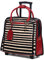 Bowatex Damen Trolley Laptop Schulter Gurt 2 Rollen Aktentasche Rot Schwarz Bunt