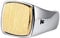ANAZOZ Ring Echt Silber Herren Gebürsteter Gold Siegelring 14Mm Ring Ringe Partner Silber Verlobungsring Herrenring Kleiner Finger Gold Herren Ring Punk Silber Gold Punk Schmuck Größe：66 (21.0)