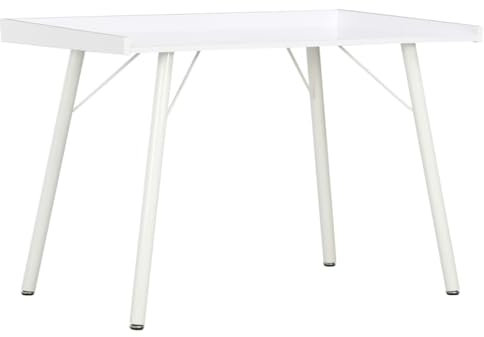 vidaXL Schreibtisch mit erhöhtem Rücken Seitenbrett Computertisch Bürotisch Arbeitstisch PC Tisch Laptoptisch Büromöbel Weiß 90x50x79cm
