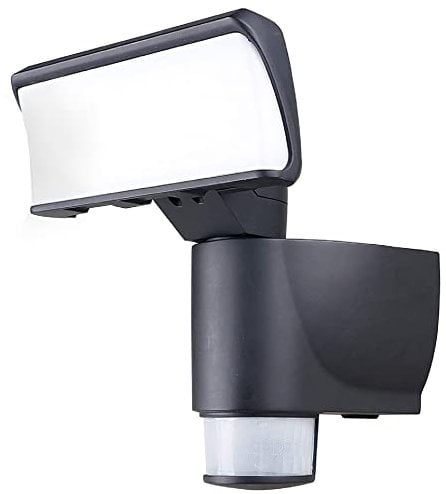 Proventa LED-Strahler, autom. Bewegungsverfolgung 180° Schwenkbereich 270°, Bewegungsmelder 4000K, 18W 1200 Lm, IP44, anthrazit