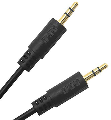 RCA Cable de conexión estéreo (conector AUX, jack a macho, 3,5 mm a 3,5 mm)
