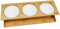 Petsoigné Haute Gamelle pour Chat et Chiot Bol Incliné pour Chat et Chien avec Support en Bois (3 Bols, Céramique)