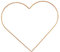 Vaessen Creative 11023-002 Metallring Ø 25 cm x 3 mm Herz Gold Drahtkreis und Deko Kranz aus Metall für TrockenblumenKranz, Makramee, Traumfänger, Mobile Basteln und Wanddeko, 27,8 x 27,7 x 0,7 cm