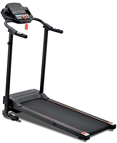 DuraB Laufband Elektrisch Klappbar - Laufband 12 km/h - 10 km/h -Laufband Für Zuhause Klappbar und LCD-Display - 12 Trainingsprogrammen - MAX 100kg - Manuell 3 Ebenen Kippen (Schwarz-3)