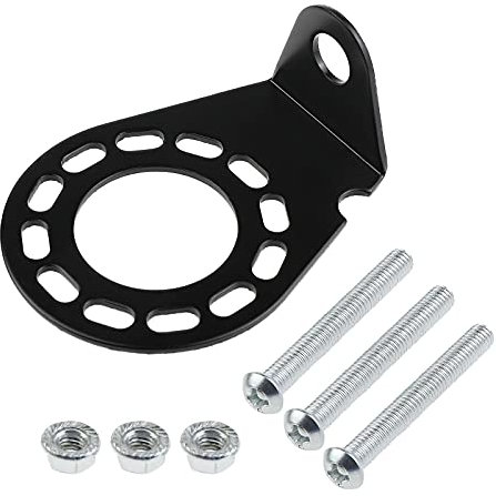 eMagTech Soporte de Montaje con Tornillos completos y Tuercas de Acero, Color Negro, Apto para Europeos de 7 Pines de 13 Pines de Caravana, Remolque, Conector de Enchufe