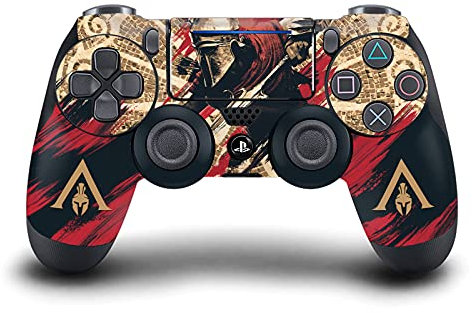 Head Case Designs Offizielle Zugelassen Assassin's Creed Alexios Odyssee Kunstwerk Matte Vinyl Haut Gaming Aufkleber Abziehbild Abdeckung kompatibel mit Sony Playstation 4 PS4 DualShock 4 Controller