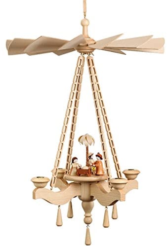 Volkskunstwerkstatt Unger Deckenpyramide - Hängepyramide Heilige Familie - Echt Erzgebirge®