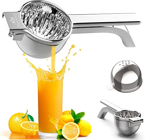 Miscedence Large lemon squeezer, Manual Juicers stainless steel citrus juicer All Size Fruits Can Squeeze Juice, Large Yield, Suitable For Lemons, Oranges, Pomegranates, Grapes