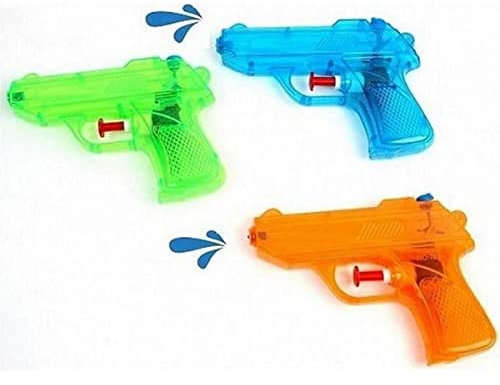 LOT 4 Pistolets A Eau 12 X 9 CM Jeu Plage Piscine Jouet Pistolet à Eau Offre des Heures de Plaisir et de fraîcheur Pendant Les Chaudes Couleur aléatoire par Rapport à l'arrivage