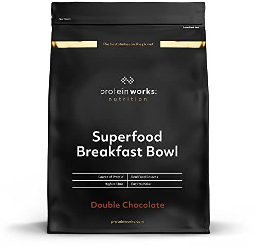 Protein Works - Superfood Breakfast Bowl, Nutrient Dense Natural Breakfast, High Protein Breakfast, High In Fibre, 40 Servings, Double Chocolate, 2.4kg