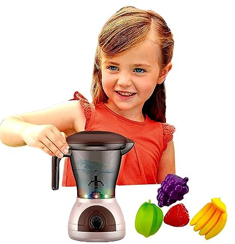 Sobebear Kids Blender Toy Set Pretend Play Home Kitchen Appliance Set with Lights & Sounds Realistic, Safe Colorful Kitchen Machines Toys for Girls & Boys Age 3+ Years