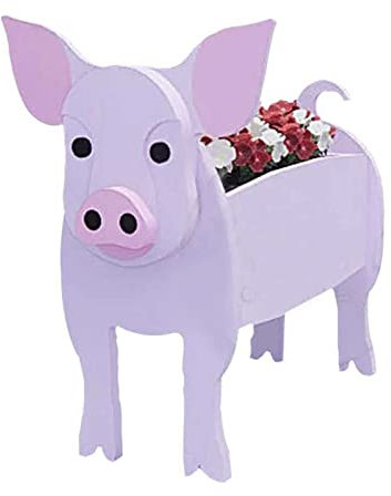 LIBOOI Animal Planter Plant Pots, Cute Animal Plants Container Holder for Garden Flower Cactus Air Plants, Outdoor Decorations, Rectangular Plant Flower Pots Decor