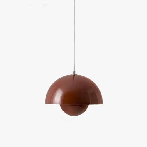 TTNAO Moderna Lampada a Sospensione Lampadario Semplice Creativa Lampada a Soffitto in Metallo per Camera da Letto Sala da Pranzo Soggiorno Cucina Ufficio Decorare-Rosso
