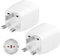 Clomnpe 2 Piezas Adaptador Enchufe Español/Europa a UK, Adaptador Enchufe UK, 2-Pin Europa a 3-Pin Reino Unido, Tipo C/E/F a Tipo G para Ingles, Londres, Inglaterra, Irlanda, Hong Kong, Maldivas