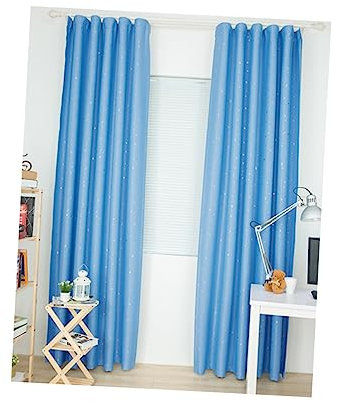 Warmhm Verdunkelungsvorhang 100x250 cm aus Polyester, Sternbedruckt