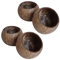 Fegtrty Lot de 4 pots de bougies verseurs en coquille de noix de , bol en bois de noix de , bol de décoration, bol de rangement