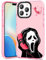 Qerrassa iPhone 15 Pro Max Case - Cute Cartoon Character, Fun & Unique Kawaii Soft TPU Bumper Protective Case for Girls & Teens, Pk Skull