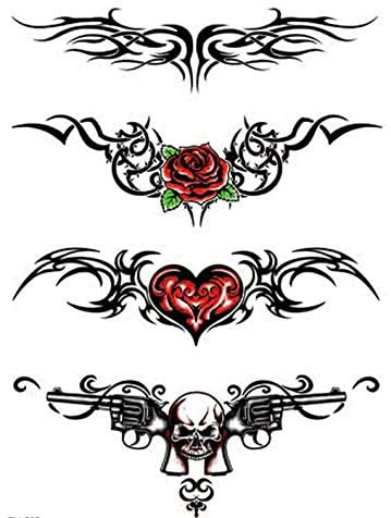 5 Bilder Tribal Steissbein Temporäre Tattoos Rosen Arschgeweih Temporäre Tattoos Underboob Temporäre Tattoos Fake Tattoo