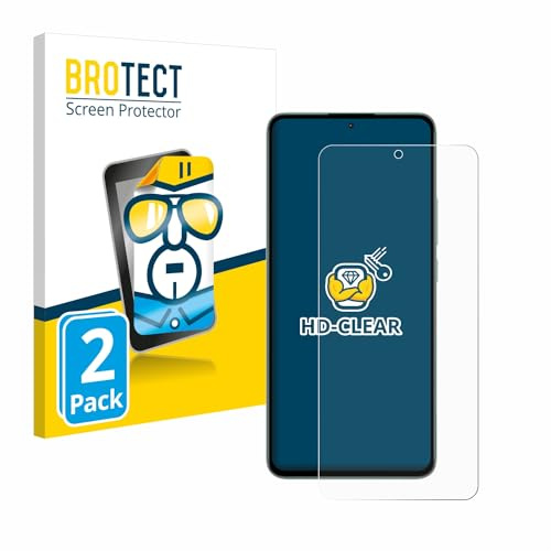 BROTECT Schutzfolie für Xiaomi 13T | 2 Stück Transparenter Displayschutz Made in Germany Klare Displayschutz-Folie Clear Einfache Montage Case-Friendly