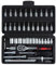 WiMas 46PCS Socket Wrench Set, Ratchet Socket Set, Metric Drive Socket Wrench Ratchet Tools Kit, Screwdriver Bits Auto Vehicle Repair Tool 1/4 Inch (Black)