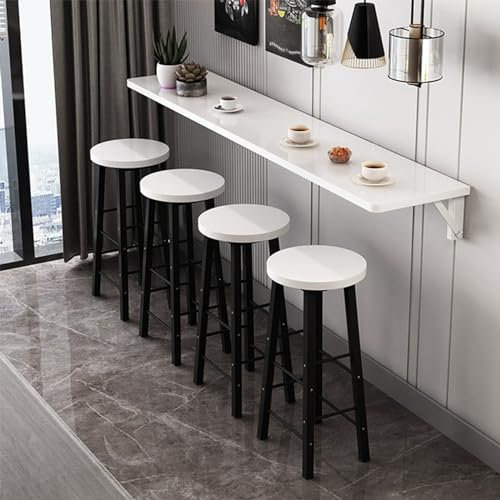 Folding Wall Dining Table - Hanging Desk for Kitchen or Bar - Wall Mounted Bar Table
