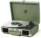 Vinyl Record Player 3 Speed Portable Suitcase Record Player with Treble & Bass Control, Built-in Speakers, 3.5mm Headphone Jack, RCA-Out/Aux in, Vintage Belt-Driven Turntable, Sage Green
