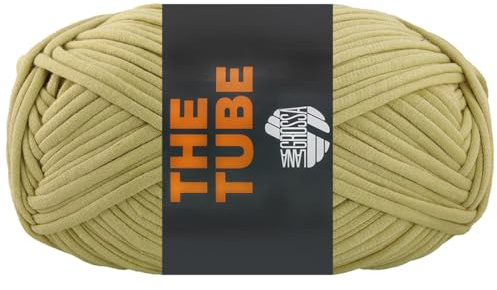 LANA GROSSA The Tube | Weiches & gefüllte, ideal geeignet für Home- Accessoires und Taschen | Handstrickgarn aus 60% Baumwolle & 40% Nylon | 200g Wolle zum Stricken & Häkeln | 114m Garn FB 25