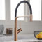 IMEX - Grifo de Cocina Extraible | Grifo Monomando Fregadero | Griferia de Cocina con Mangera Flexible 360º | Serie Sena | Color Oro Rosa Cepillado