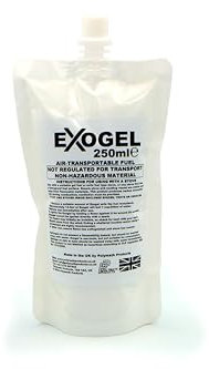 Exogel Camping Stove Gel Fuel. Versatile, odourless fuel with high energy density. Non-hazmat and air-transportable, ideal for hiking, travel and home emergencies. UK-Made. (1x 250ml)