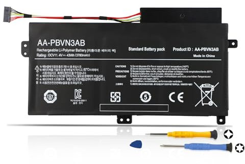 K KYUER AA-PBVN3AB Batteria per Samsung NP370R4E NP370R4V NP370R5E NP450R4E NP450R4V NP450R5E NP450R5G NP450R5J NP470R4E NP470R5E NP500R4K NP500R5L NP500R5H NP510R5E NP340XAA NP35X0AA 370R4E 370R5E