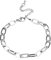 Mikovivi Pulsera para Hombre, Acero Titanio Pulseras para Hombre Plata Genial Pulsera de Cadena Eslabón Cubano para Hombre Amigo Padre Marido Regalos de Joyería