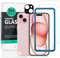 Ibywind 2 Stück Panzer Schutz Glas für Apple iPhone 15 5G 6,1,mit 1 Stück Metall Kameraschutz,1 Stück Rückseitenfolie,9H Härte Schutzfolie,Blasenfrei