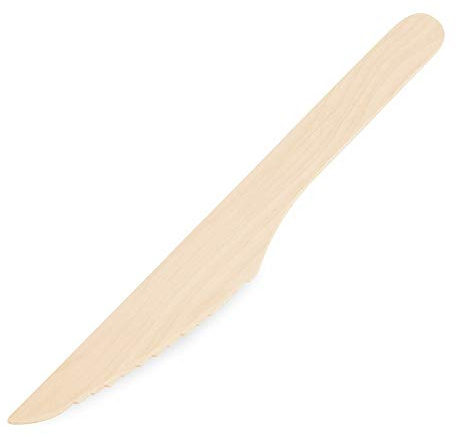 VEPATIM 1000 Einweg Holzmesser Messer aus Holz 160mm umweltfreundlich
