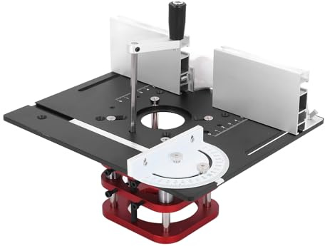 Router Table Lifting System Base, 51 mm Hub, Metal, Manual Router Lifting Base for Motor Engraving Slotted Machines with 64 to 66 mm Diameter