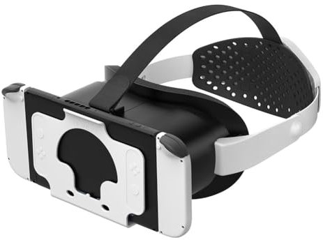 Fiorky Upgraded VR Headset for Nntendo Switch & Switch,Virtual Reality Headset with Adjustable Pupil Distance & Lens Headband Eyeglasses for Switch OLED VR Kit 3D Goggles Switch Accessories