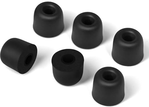 Cyberguys! Memory Foam Earbud Tips Replacement Compatible with DEWALT Earbuds, Noise Isolation, Enhanced Sound Quality, 3 Pairs, Black