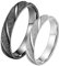 Hoisy Verlobungsring Damen und Herren, Eheringe Vintage 4MM Silber-Schwarz-Matt-Ring Größe Frauen 62 (19.7) und Männer 62 (19.7)
