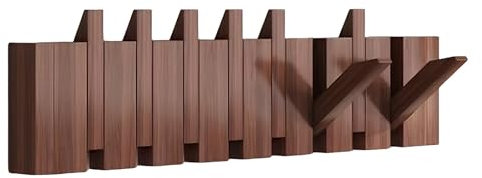 XUQQU Crochets En Hêtre 4/8/10/12, Porte-manteau Créatif À Touches De Piano, Porte Manteau Mural De Style Rétro, Patère Murale Pour Entrée Chambre Salle De Bain Cuisine(Black,56cm/22in)