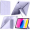 A-BEAUTY Custodia Compatibile con iPad (A16) 11a/10a Generazione (2025/2022) Cover Trasparente Antiurto con Portapenne & Staffe Adattatore, Supporto Trifold 6 in 1 a Forma di Y, Viola