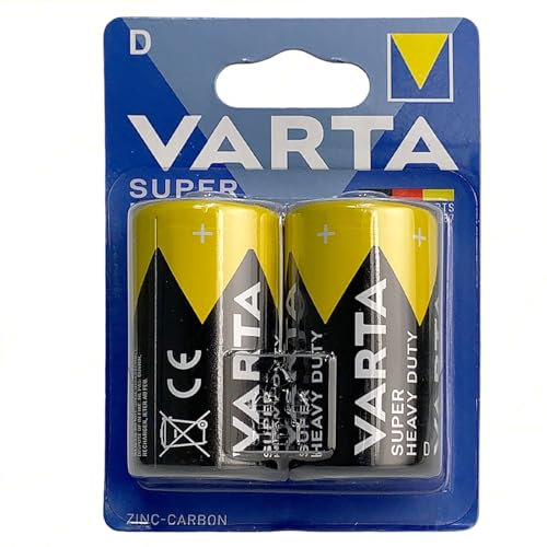 Batterie Torcia D LR20 Superlife Power Zinco | 2 Confezioni 2 pz | Potenti e Durature per Dispositivi ad Alto Consumo | per Giocattoli, Torce LED e Dispositivi Elettronici