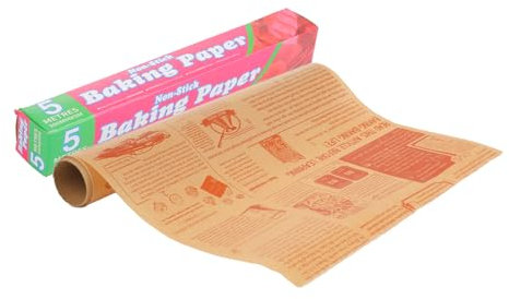 Papel horno sin tóxicos, 30 cm x10 m papel horno y papel para horno, ideal para hornear, asar y cocinar a alta temperatura. Antiadherente, resistente al calor y seguro para alimentos