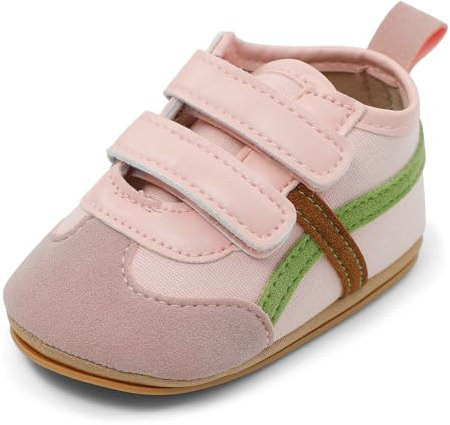 MASOCIO Scarpe Primi Passi Bimba Neonata Scarpine Bambina Femmina Baby Girl Shoes 1 Anno Taglia 20 Scarpette Antiscivolo 12-18 Mesi Rosa