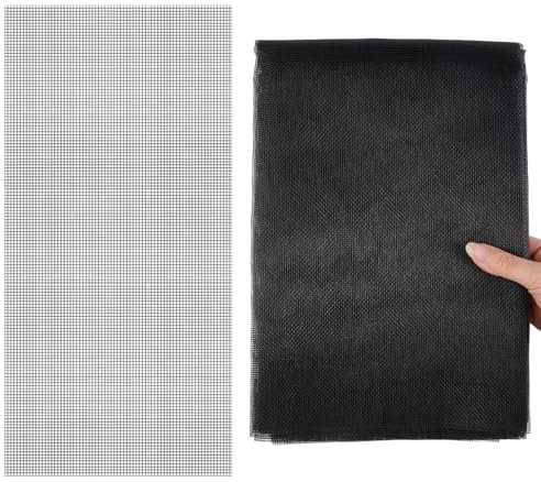 Fliegennetz Meterware 120 X 250 cm, Schwarze Fliegengitter Fiberglas Meterware, Fliegengitter Gewebe Aus Fiberglas Fliegennetz für Fenster und Türen für Dachfenster, Ersatznetz Beliebig Zuschneidbar