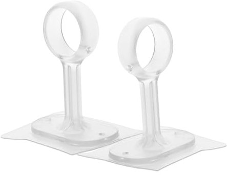 RORPOIR 2 Stück Selbstklebende Gardinenstangenhalter Aus Stoß Und Abriebfestem Material Deckenmontage Wandfreundlich Schnelle Installation Ohne Bohren