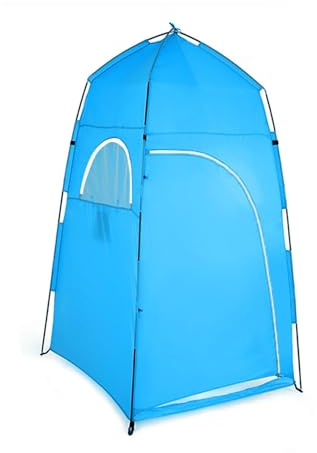 Toilet Tent Portable Outdoor Shower Bath Changing Fitting Room Tent Shelter Camping Beach Privacy Toilet photography tent(Blue)