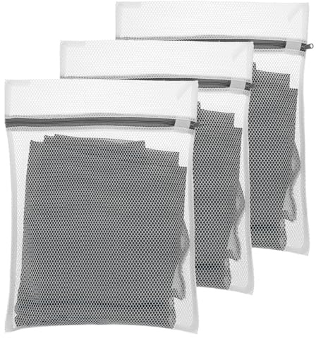 3Pcs Mesh Laundry Bags for Delicates Small Mini 40x30cm Durable Lingerie Bags for Washing Delicates Machine for Lingerie Underwear Socks Baby Clothes Travel 15.75 x 11.81 Inches