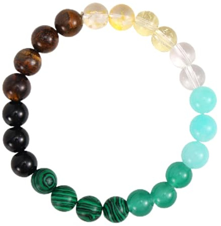 Mikovivi Bracelet Porte-Bonheur en Cristal, Bracelet Feng Shui Orné Perles pour Attirer Richesse et Chance pour Femmes Hommes Bijoux en Pierre Naturelle Cadeau