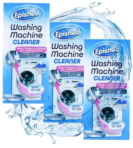 Washing Machine Cleaner 3 Pack – Fresh Linen Washing Machine Descaler & Cleaner, Removes Limescale, Odours & Residue, Dishwasher Safe, Appliance Cleaning Tablets